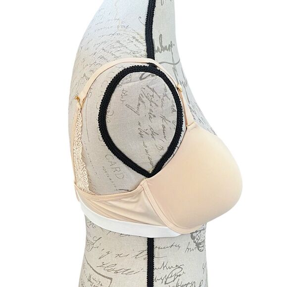 Lively Womens Bra Size 38DD Beige Toasted Almond Padded Wired Lace - Picture 4 of 15